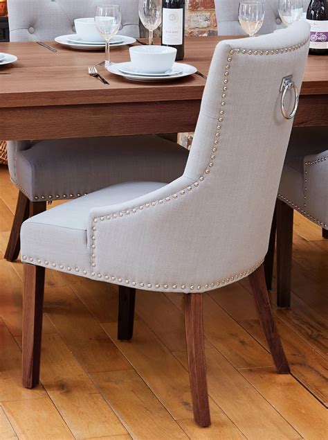 Shiro Walnut Accent Narrow Back Upholstered Dining Chair - Grey (Pack