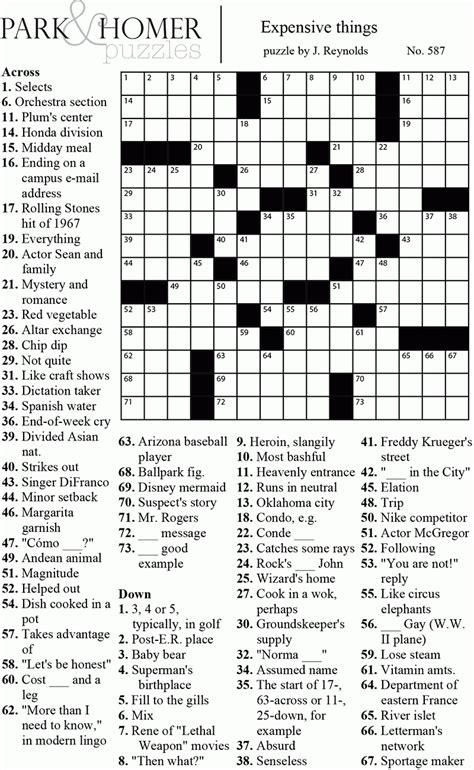 Best Printable Crossword Puzzles
