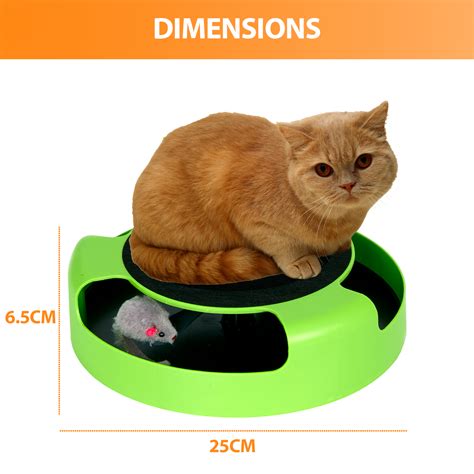 Cat Kitten Catch The Mouse Plush Moving Toy Scratching Claw Care Mat