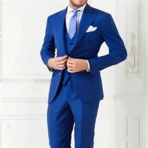 new arrivals two buttons royal blue groom tuxedos peak lapel groomsmen best man suits mens