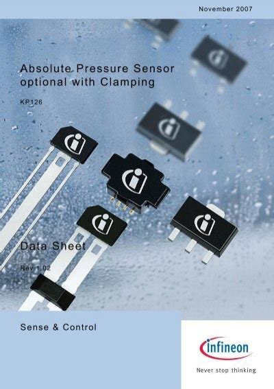 Data Sheet Absolute Pressure Sensor Optional With Infineon