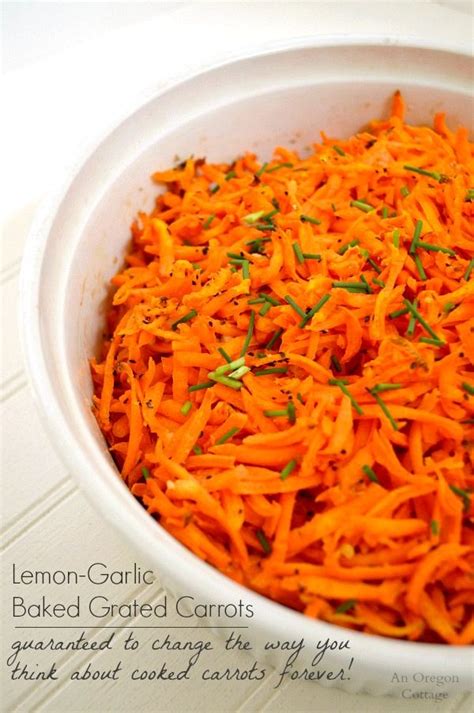 Amazing Lemon Garlic Baked Grated Carrots Recipe Carrot Recipes