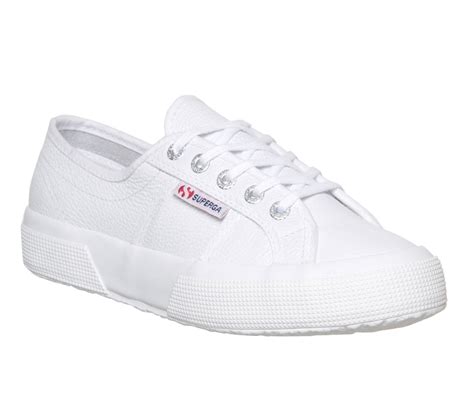 Superga 2750 Lux White Leather Trainers Shoes Tennis Shoes Ebay