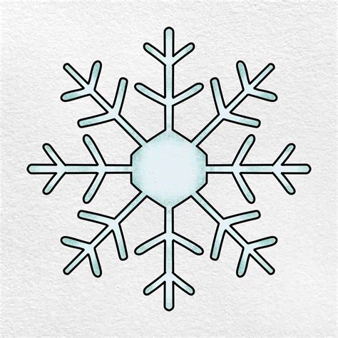 How To Draw A Snowflake In 3 Steps Easy Drawing Tutor