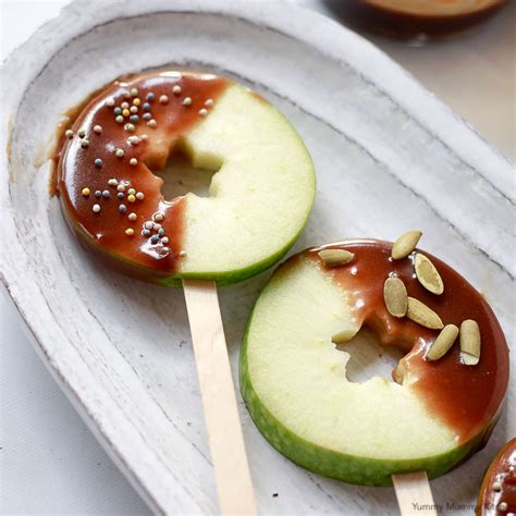 But for me, they love caramel apples, but find them to be kind of a pain to make and to eat?try this simple idea of slicing apples, and then dipping them in chocolate. Caramel Apple Slices | Yummy Mummy Kitchen | A Vibrant ...