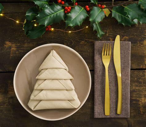 Christmas Tree Napkin Folding Tutorial Hugos Supermarkets