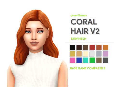 Lana Cc Finds Greenllamas Greenllamas Coral Hairs So Here