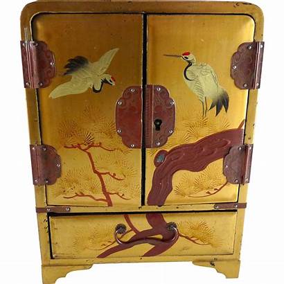 Jewelry Lacquer Japanese Box Armoire Vantines Ruby