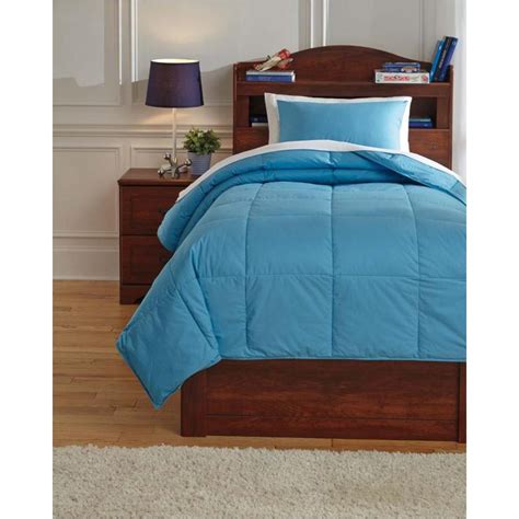 Q759051t Ashley Furniture Plainfield Aqua Twin Comforter Set