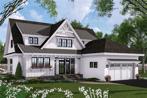 Special house plans two master suites one story home. Master-Up Modern Farmhouse Plan 2-Sided Fireplace ...