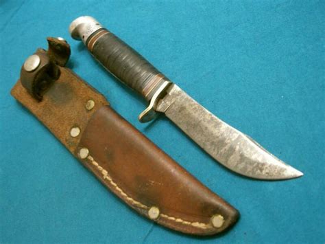 Vintage Western Boulder Usa L66 Hunting Skinning Bowie Knife Knives Old