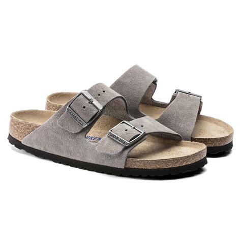Arizona Soft Footbed Suede Leather Stone Coin Birkenstock
