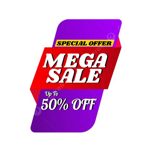 Mega Sale Up To 50 Off Banner Design Mega Sale 50 Off Sale Sale