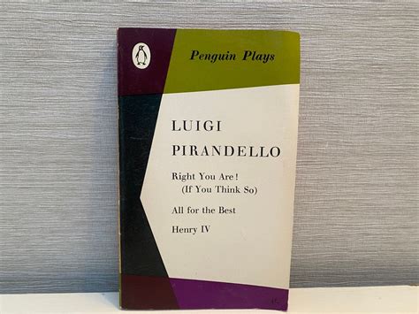 Luigi Pirandello Penguin Plays Paperback Etsy