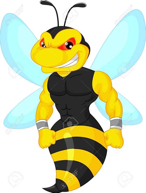 Angry Bee Cartoon Aff Angry Bee Cartoon Branding Design