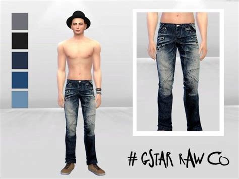 The Sims Resource Metal Holed Urban Jeans By Mclaynesims Sims 4