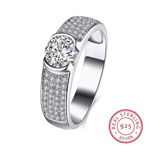Buy 100 Real 925 Sterling Silver Wedding Ring With