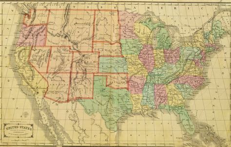 Map Of The United States By Cornell 1864 Vivid Maps