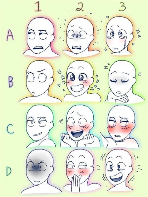 Pin by تᴉʞnuɐʇ on Tutoriais manga anime Funny face drawings Drawing expressions Drawing