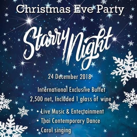 Starry Night Christmas Party 24 December 2018 In The Peace Resort