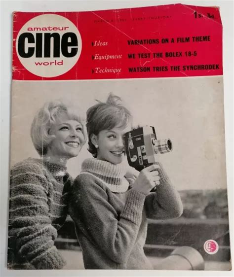 Magazine Vintage Amateur Cine World Film Making Magazine Date March 8th 1962 Eur 401