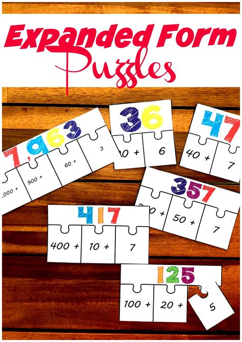Free Puzzles For An Expanded Form Activity Expanded Form Activities