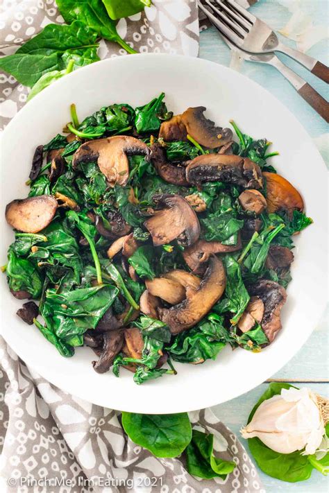 Sautéed Spinach And Mushrooms With Garlic Pinch Me Im Eating