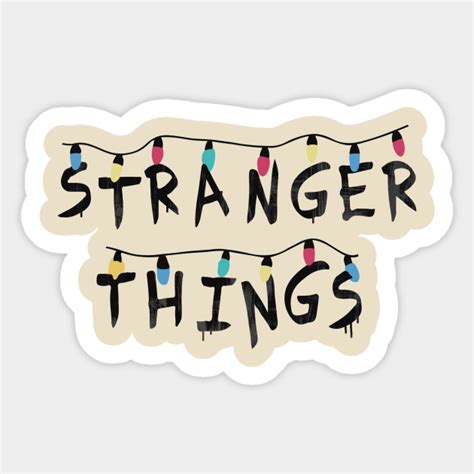 Stranger Things Fairy Lights Bulbs Sticker Teepublic