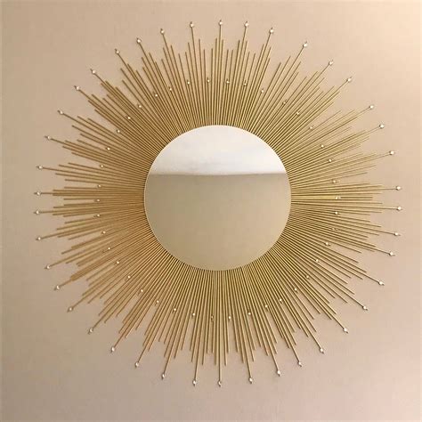 Extra Large 36 Gold Sunburst Mirror With Gems Starburst Etsy