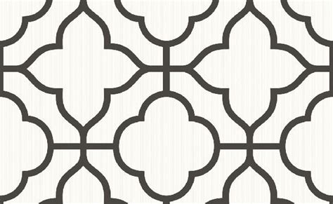 Traditional Ogee Black And White Wallpaper