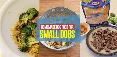 These recipes are endorsed by licensed professionals, so you can have peace of mind knowing that they're a healthy option. Homemade Dog Food for Small Dogs Recipe (Cheap and Easy to ...