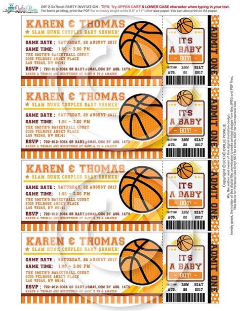 Basketball Game Ticket Template Free Printable Templates