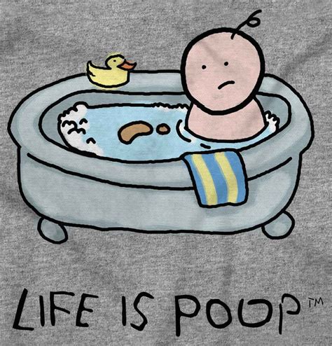 Poop In Bath Baby Romper Life Is Poop Brisco Baby