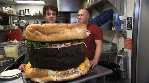 man v food tonight 190 pound burger