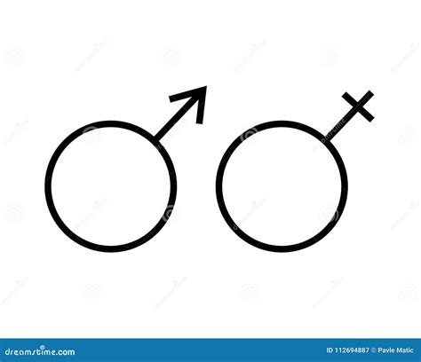 male and female sex gender black pictogram icons stock vector illustration of arrow girl