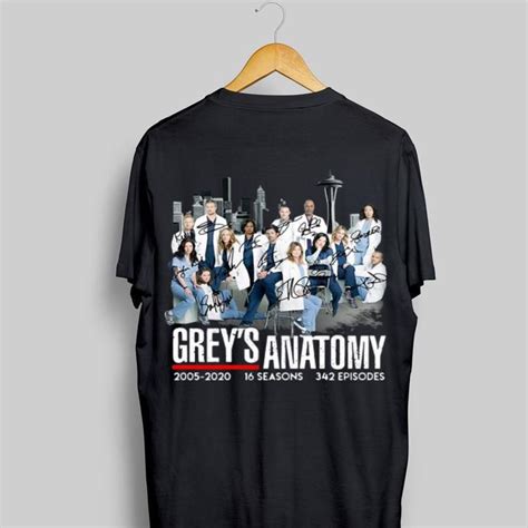 grey s anatomy 2005 2020 16 seasons 342 episodes signatures shirt hoodie sweater longsleeve t