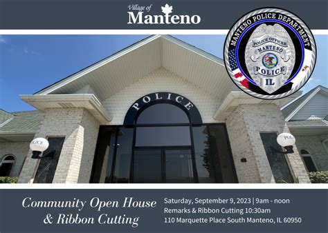 Village Of Manteno Police Department Unveils State Of The Art Facility