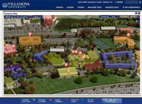 Villanova University Campus Map Active Layers Villanova University