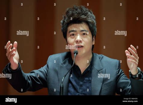 Chinese Pianist Lang Lang Speaks At A Press Conference For His New Book