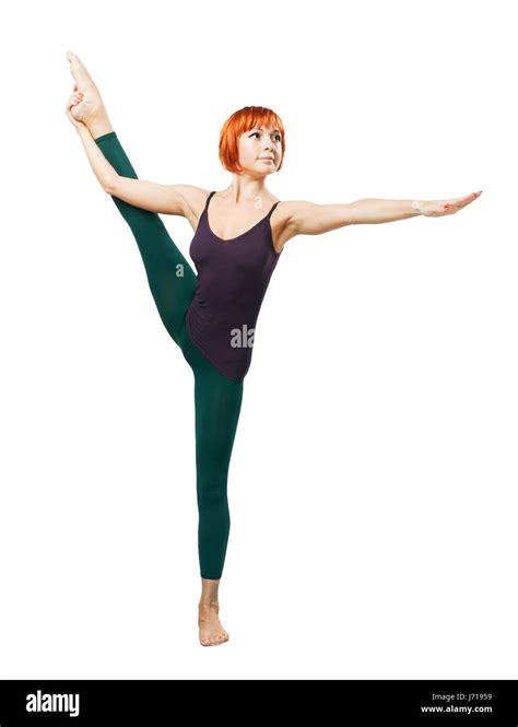 Slim Woman Practicing Yoga Asana Stock Photo Alamy