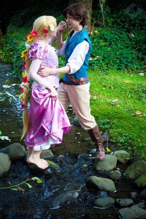 Rapunzel And Flynn Rider From Tangled Disneycostume Disneycosplay Tangled Cosplay Disney
