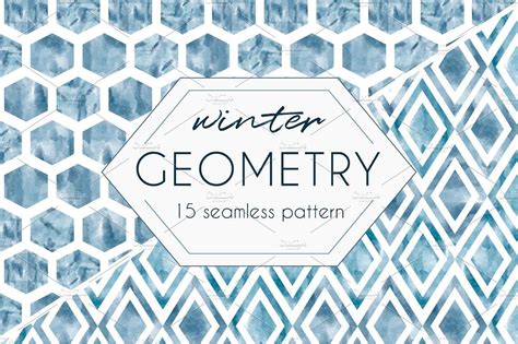 Winter Geometry Pattern Set By Miraclesshop On Creativemarket
