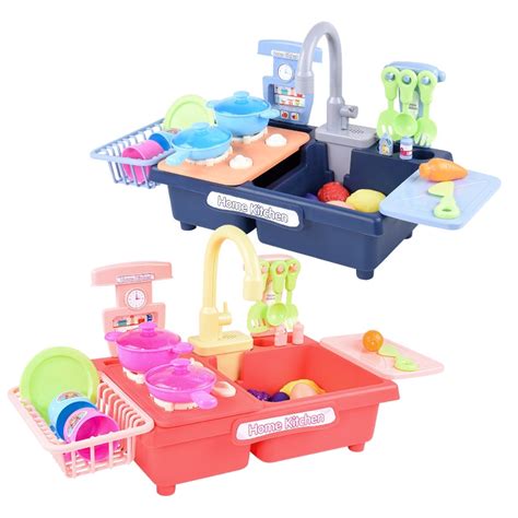 Sink Play House Pretend Toy Kitchen Sink With Running Water Kids Toy