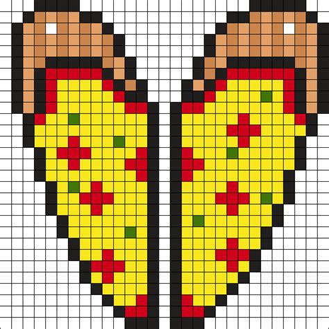 Pizza Heart Perler Bead Perler Bead Pattern Bead Sprites Food Fuse