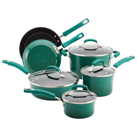 It started to become dull after 2.5 months of use. green cookware from Rachel Ray | Pots and pans sets ...