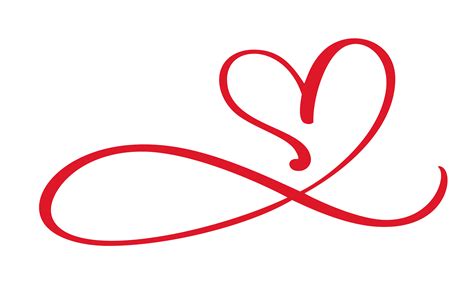 Heart Love Flourish Sign Forever Infinity Romantic Symbol Linked Join
