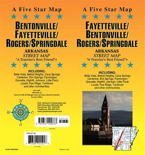 Fayetteville Bentonville Rogers Springdale Arkansas Street Map