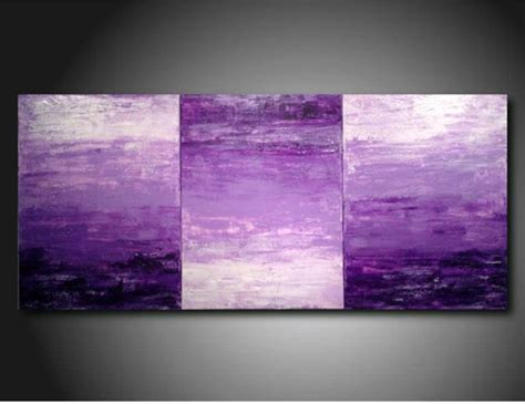 Art Original Abstract Painting Modern Purple Purple Purple Landscape