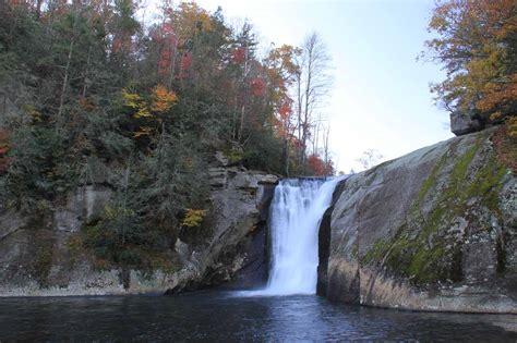 Elk River Falls Gushing Waterfall In The Pisgah Game Lands