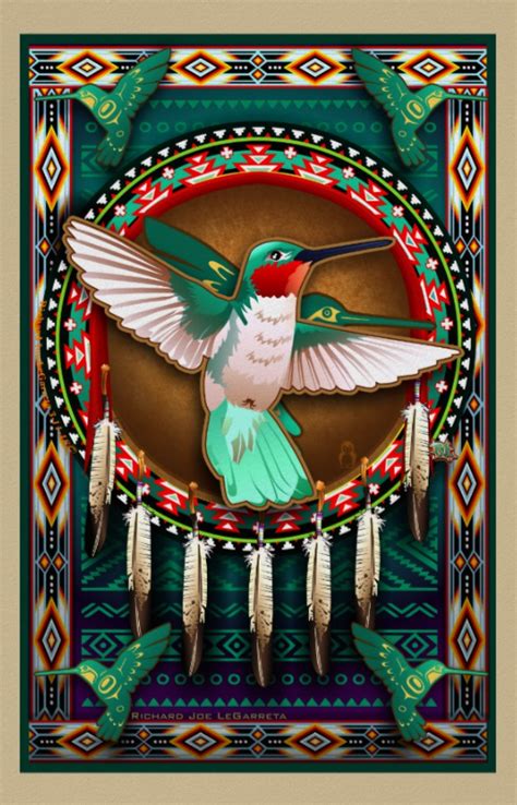 Native American Hummingbird Poster Art Zazzle Hummingbird Art